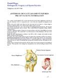 Anterior Cruciate Ligament Injuries Pre-op patient information