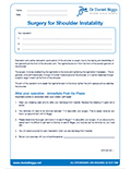 Surgery for Shoulder Instability